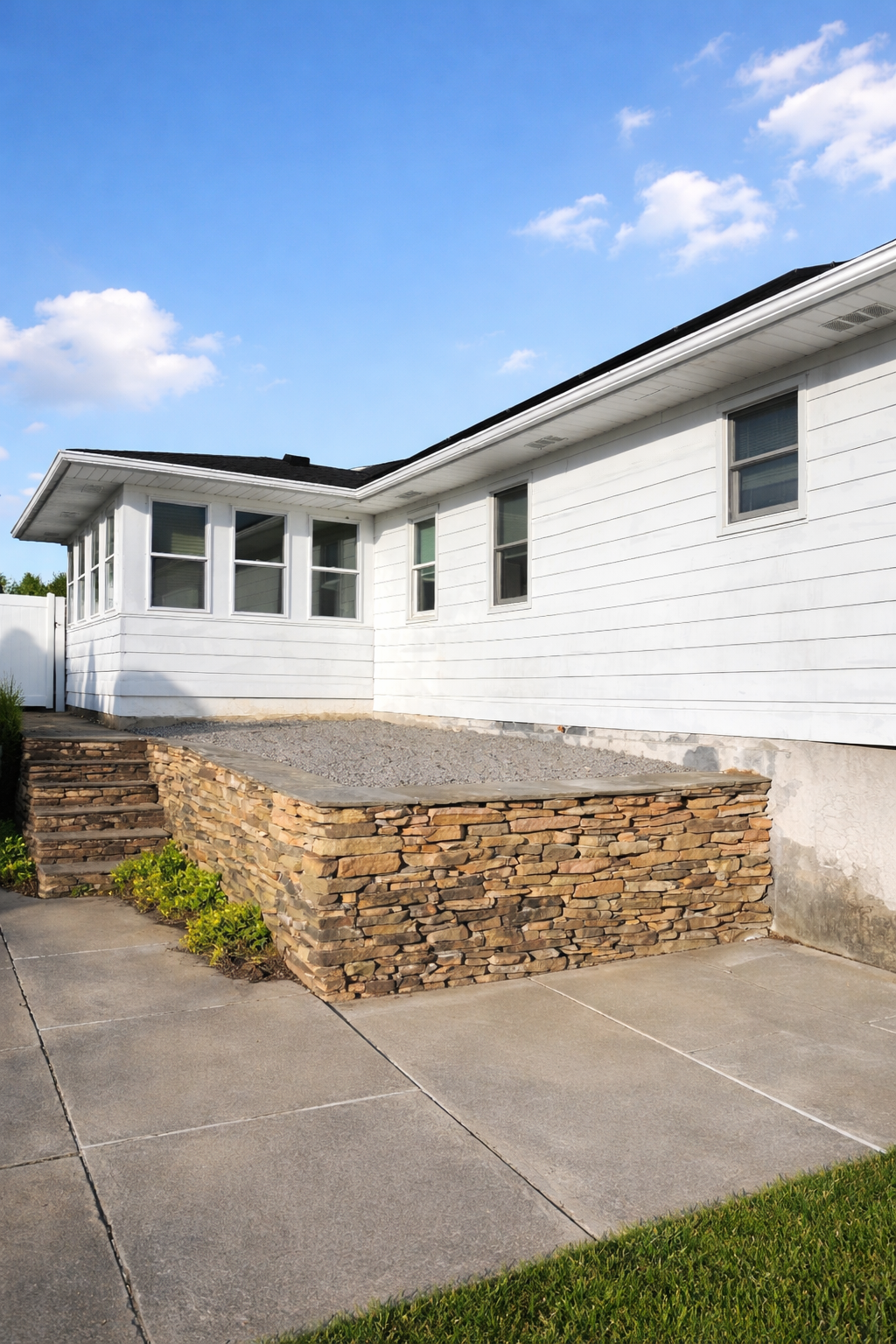 Hardscape project after completion